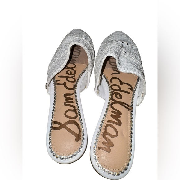 Sam Edelman Natalya White Woven Mules - Picture 4 of 7